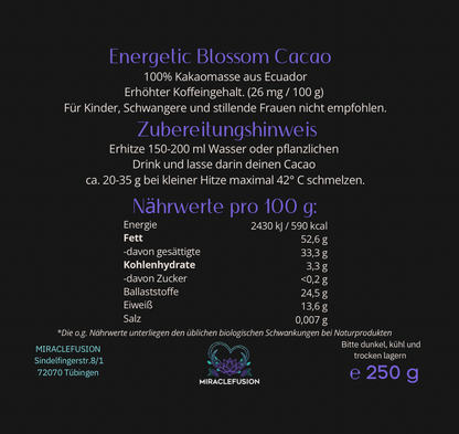 MIRACLEFUSION Energetic Blossom Ceremony Cacao (250g)